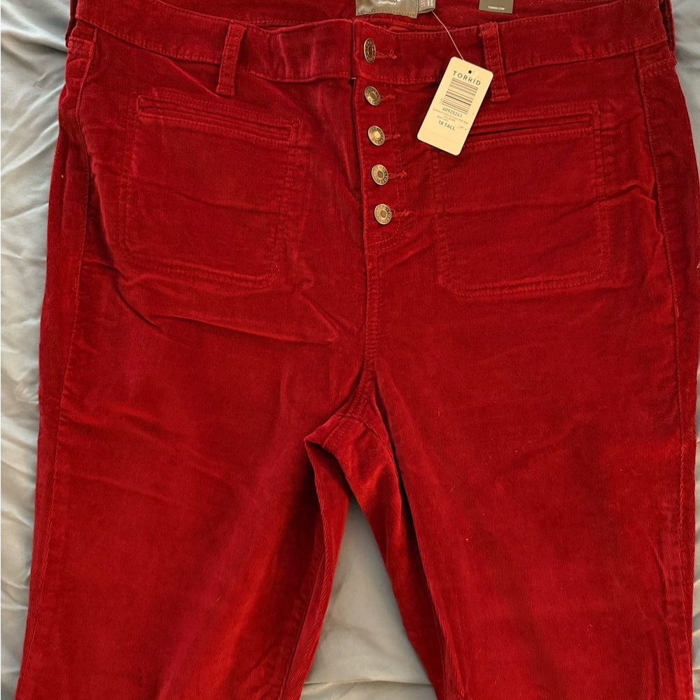 Torrid Red Boot Cut Pants - Picture 4 of 5